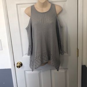 NWOT Lauren Conrad open shoulder sweater/top sizeL